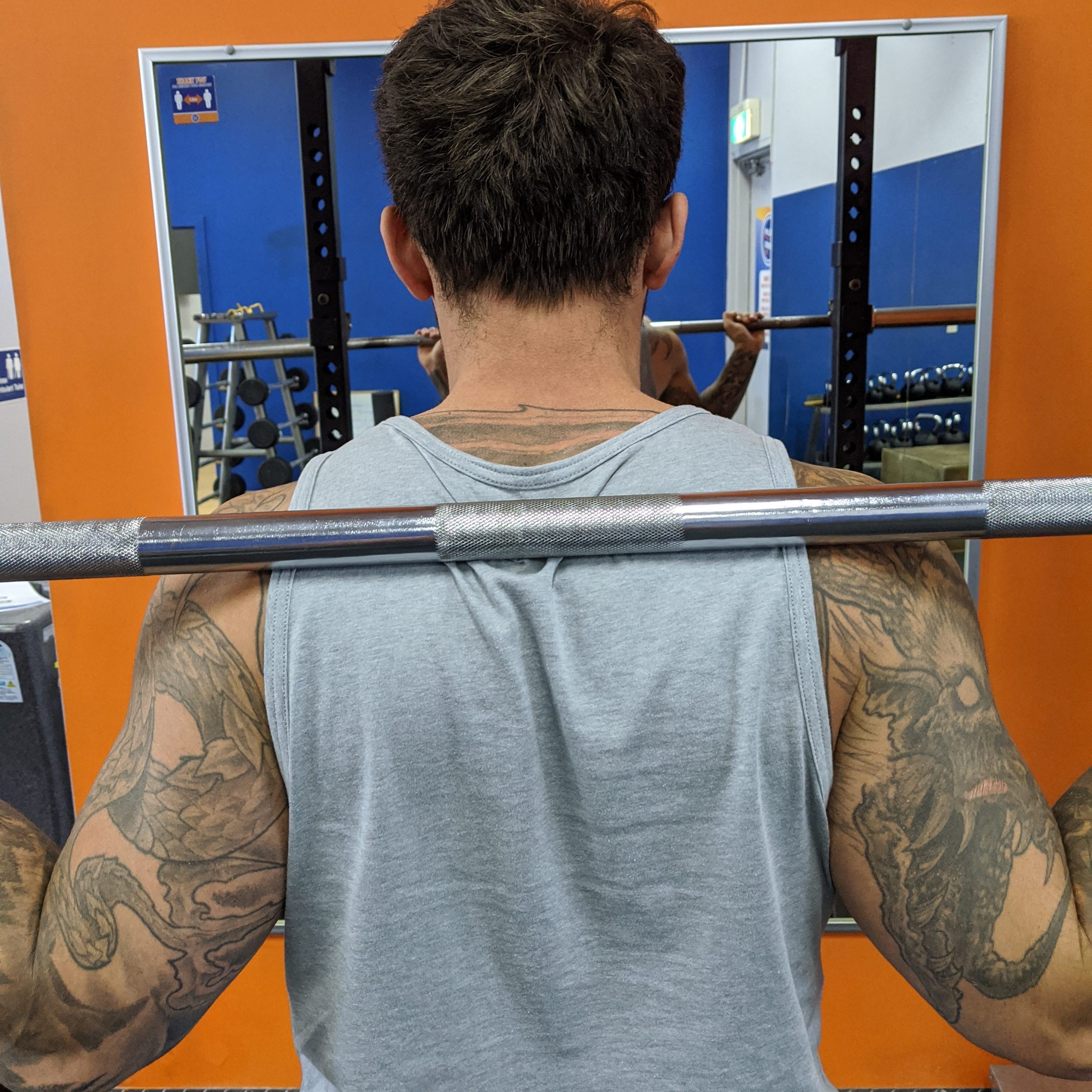 Back Squat bar position Mind Body Paradise